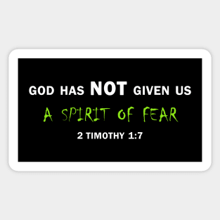 Anti-Halloween Christian 2 Timothy 1:7 Spirit of Fear Sticker